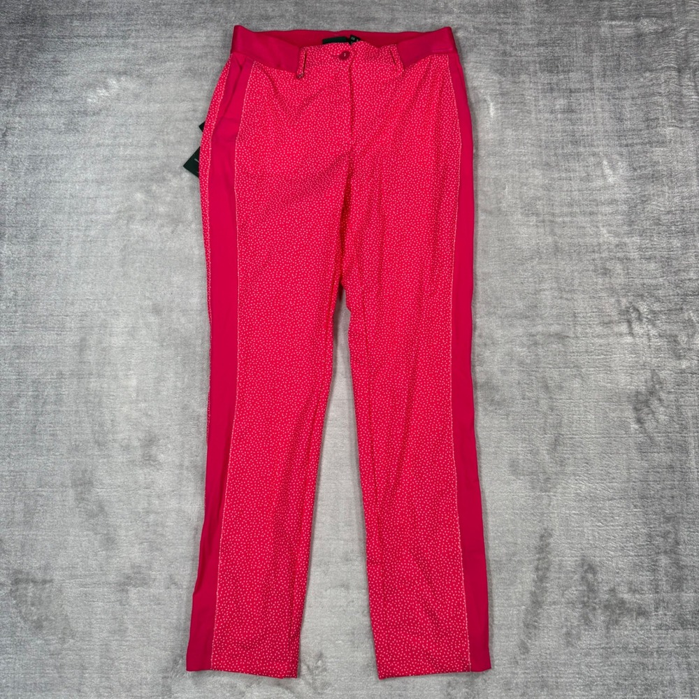 Chervo Silius Pants Womens 6 Pink Micro Dot Golf Performance Trousers Stretch